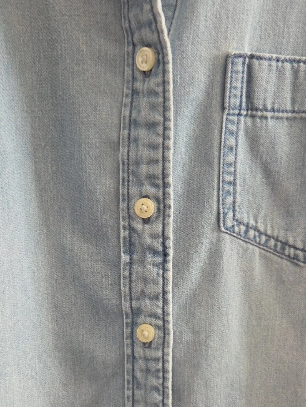 J. Crew Factory Light Blue Denim Button-Up Shirt